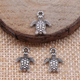 30pcs Charms Turtle Tortoise Sea 10*13mm Antique Bronze Silver Color Pendants DIY Craft Making Findings Handmade Tibetan Jewelry