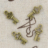 30pcs Charms Vintage Skeleton Chest Key 17x7mm Antique Making Pendant fit,Vintage Tibetan Bronze,DIY Handmade Jewelry