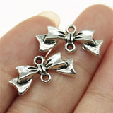 30pcs/lot 20*9mm Antique Silver Plated Bronze Plated Bow Tie Handmade Charms Pendant:DIY for bracelet necklace