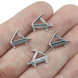 30piece 12*15mm  Piano Shape Musical Instruments Charm DIY Antique Silver Color Jewelry Necklace Keychain Making Craft
