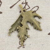 3pcs Charms Folding Maple Leaves 55x44mm Antique Bronze Silver Color Pendants Making DIY Handmade Tibetan Finding Jewelry