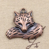 3pcs Charms Wolf Tail Fox 24x28mm Antique Making Pendant fit,Vintage Tibetan Bronze Silver color,DIY Handmade Jewelry