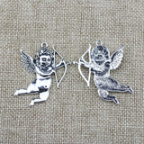 4 Pieces 36*46mm Antique Silver Color Mixed Alloy Arrow of Love Charms Pendant Accessory For DIY Jewelry Making