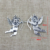 4 Pieces 36*46mm Antique Silver Color Mixed Alloy Arrow of Love Charms Pendant Accessory For DIY Jewelry Making