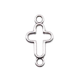 40pcs/lot  Charms Hollow Cross Connector 20x11mm Tibetan Silver Color Pendants Antique Jewelry Making DIY Handmade Craft