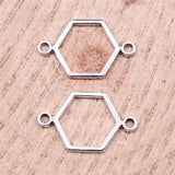 40pcs/lot Charms Honeycomb Connector 19*13mm Antique Silver Color Pendants Making DIY Handmade Tibetan Finding Jewelry