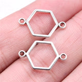 40pcs/lot Charms Honeycomb Connector 19*13mm Antique Silver Color Pendants Making DIY Handmade Tibetan Finding Jewelry