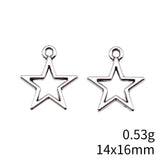 40pcs/lot14x16mm Antique Silver Zinc Alloy Pentagram Pendant Suitable for DIY Charms  Jewelry Making