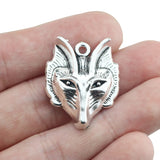 4Pieces 24*30mm Mixed Alloy Antique Silver Color Wolf Head Charms Bracelet Pendant Accessory For DIY Jewelry Making