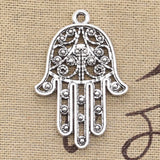 4pcs Charms Death Eye Hamsa Palm Fatima Hand 36x25mm Antique Making Pendant fit,Vintage Tibetan Bronze,DIY For Jewelry