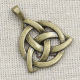 5pcs Charms Knot Amulet 35x27mm Antique Bronze Silver Color Plated Pendants Making DIY Handmade Tibetan Bronze Finding Jewelry