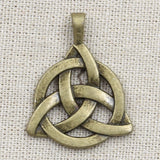 5pcs Charms Knot Amulet 35x27mm Antique Bronze Silver Color Plated Pendants Making DIY Handmade Tibetan Bronze Finding Jewelry