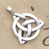 5pcs Charms Knot Amulet 35x27mm Antique Bronze Silver Color Plated Pendants Making DIY Handmade Tibetan Bronze Finding Jewelry