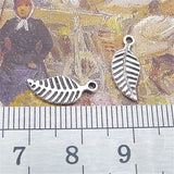 50 Pieces 15x5mm Antique Silver Color Leaf Charms Earrings Necklace DIY for Jewelry Making