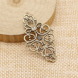 5Pcs/Lot 41x25mm Filigree Connector Motif For Bracelet Making Connector Flower Charms For Jewelry Making