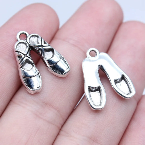 5Pcs/Lot Charms Ballet Shoes Slippers 16*20mm Antique Making Pendant fit,Vintage Tibetan Silver color,DIY Handmade Jewelry