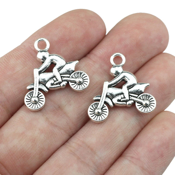 5Pieces/lot 21*23mm Antique Silver Pated Motorcycle Charms DIY Supplies Jewelry Accessories Wholesale