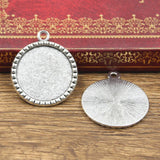 5pcs Cabochon Base Fit Setting Fashion 25mm Inner Size Antique Bronze Silver Color Round Style DIY Jewelry Making Findings