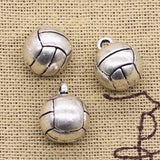 5pcs Charms 3D Football Volleyball  Basketball 15x11x11mm Pendant Making fit,Vintage Tibetan Bronze,DIY Findings Jewelry