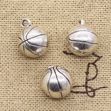 5pcs Charms 3D Football Volleyball  Basketball 15x11x11mm Pendant Making fit,Vintage Tibetan Bronze,DIY Findings Jewelry