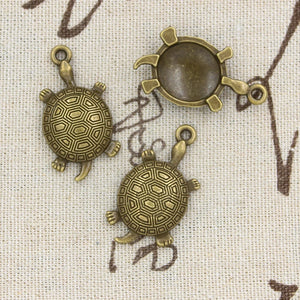 5pcs Charms Tortoise Turtle Sea 34x18mm Antique Tibetan Bronze Pendant Findings Accessories DIY Vintage Choker Jewelry EF0577