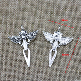 6 Pieces 48*34mm Antique Silver Color Wings Wicca Charms Pendant For DIY Jewelry Making