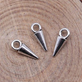 60Pcs/Lot 11x4mm Antique Silver Color Awl Charms Pendant For Jewelry Making DIY Jewelry Findings