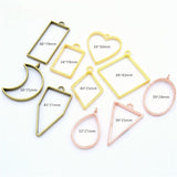 10 styles of 7-color alloy geometric border pendants DIY resin oil drip jewelry accessories U051