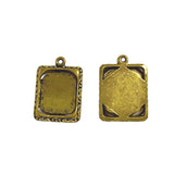 10pcs 25x18mm Veneer 14x17mm Tibetan silver rim picture frame charms h0346