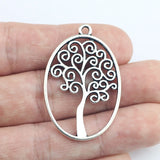 6Pcs 27*40mm Newest Zinc Alloy Hollow Tree Charms Keychain Necklace Handcraft Pendant Accessory Charms For Jewelry Making