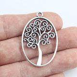 6Pcs 27*40mm Newest Zinc Alloy Hollow Tree Charms Keychain Necklace Handcraft Pendant Accessory Charms For Jewelry Making
