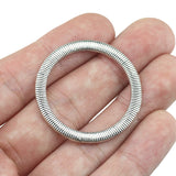 6Pieces 36mm Round Circle Charm Engraved Love Hope Trust Dream Message Pendant Antique Silver Color Charms For DIYJewelry Making