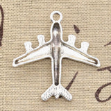 10pcs Charms Airplane Plane 38x38mm Antique Silver Color Pendants Making DIY Handmade Tibetan Finding Jewelry