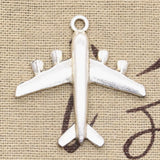 10pcs Charms Airplane Plane 38x38mm Antique Silver Color Pendants Making DIY Handmade Tibetan Finding Jewelry