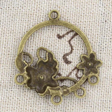 6pcs Charms Flower Connector 35x32mm Antique Making Pendant fit,Vintage Tibetan Bronze,DIY Handmade Jewelry
