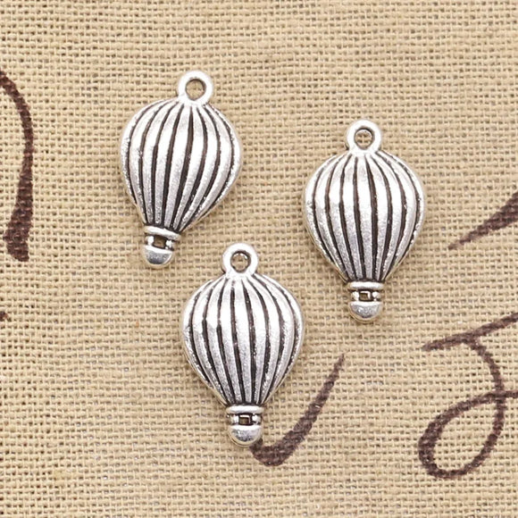 10pcs Charms Hot Air Balloon 21x13mm Antique Silver Color Pendants Making DIY Handmade Tibetan Finding Jewelry EF4105