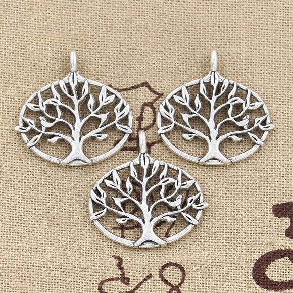 10pcs Charms Life Tree 27x27mm Antique Making Pendant fit,Vintage Tibetan Bronze Silver color,DIY Handmade Jewelry