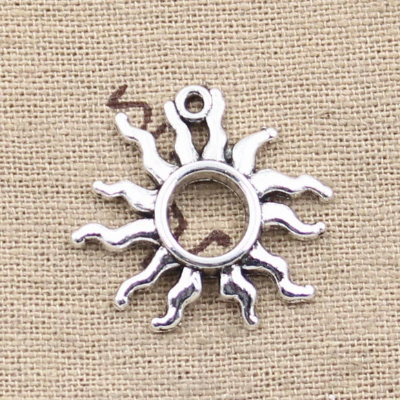 6pcs Charms Sun Sunshine 25x26mm Antique Making Pendant fit,Vintage Tibetan Silver color,DIY Handmade Jewelry