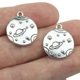 6piece/lot 18*21mm Saturn Pendants Antique Silver Plated Planet Charms DIY Necklace Supplies Jewelry Making Finding Accessories