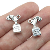 8 Pieces 14*20mm Mixed Alloy Antique Silver Color Ink Pen Charms Bracelet Pendant Accessory For DIY Jewelry Making