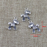 8 Pieces 16*24 mm Antique Silver Color Mixed Alloy Whirligig Horse Crown Charms Pendant Accessory For DIY Jewelry Making