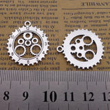 8Pcs 25*28mm Zinc Alloy Clock Time Charms Circle Hollow Necklace Earrings Pendant Accessory Charms For Jewelry Handcraft Making