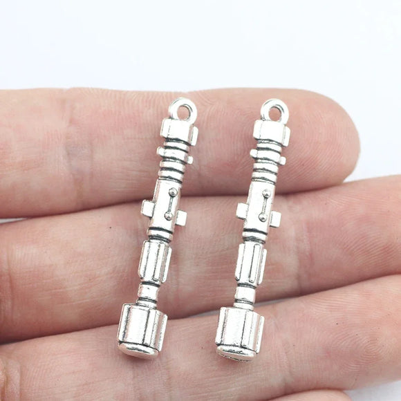 8Pcs 8*40mm Antique Silver Color Iron Tower Charms Special Necklace Handcraft Pendant Accessory Charms For Jewelry Making