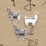 10pcs Charms Alpaca Grass Mud Horse 26x25mm Antique Silver Color Pendants Making DIY Handmade Tibetan Finding Jewelry