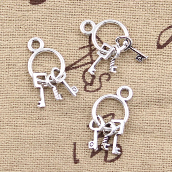 10pcs Charms Bunch Of Keys 26x12mm Antique Tibetan Silver Color Pendant Findings Accessories DIY Vintage Choker Handmade Jewelry h1173