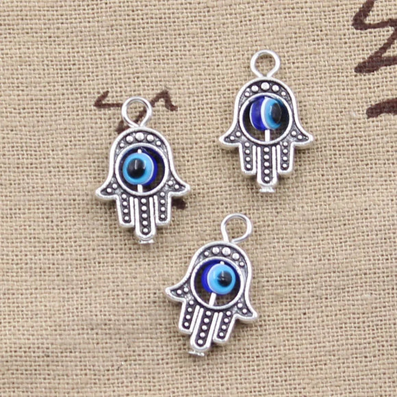 8pcs Charms Hand Scrollable Devil Eye 20x12mm Antique Making Pendant fit,Vintage Tibetan Silver color,DIY Handmade Jewelry