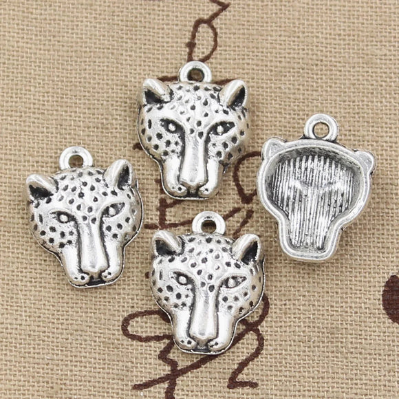 10pcs Charms Panther Leopard Head 19x15mm Antique Making Pendant fit,Vintage Tibetan Silver color,DIY Handmade Jewelry