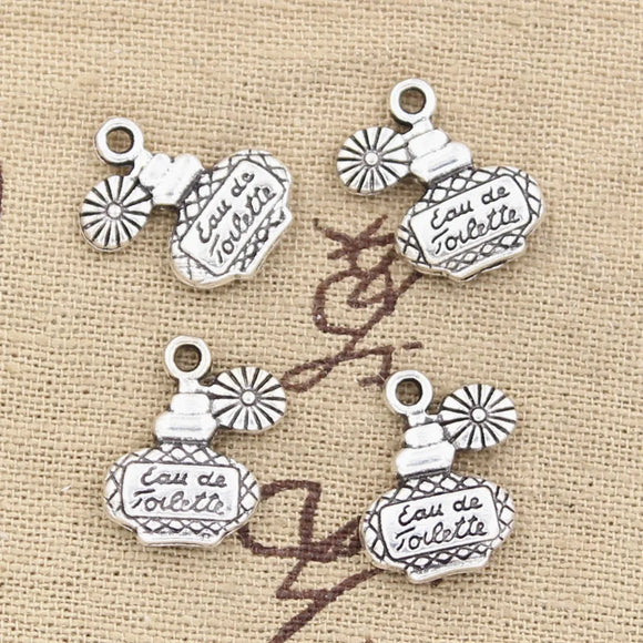 10pcs Charms Perfume Bottle 17x12mm Antique Making Pendant fit,Vintage Tibetan Silver color,DIY Handmade Jewelry