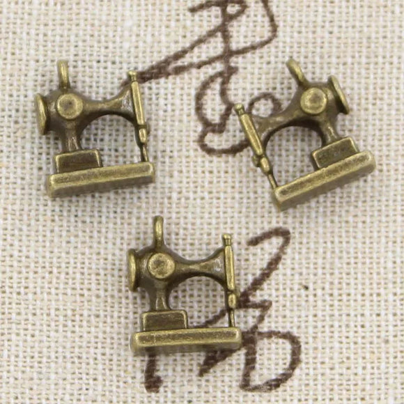 10pcs Charms Sewing Machine 15x12mm Antique Making Pendant fit,Vintage Tibetan Bronze Silver Color,DIY Handmade Jewelry