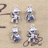 8pcs Charms Space Man Universe Astronaut Star Antique Silver Color Pendant Making DIY Handmade Tibetan Finding Jewelry